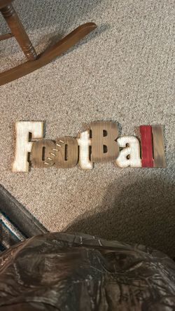Wooden Football Sign 