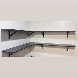 Black wall shelves (4 total)