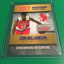 ZION WILLIAMSON LIMITED EDITION ROOKIE CARD 