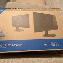 AOC U2790VQ 27" 4K 3840 x 2160 UHD LED Monitor, IPS Panel,DisplayPort/HDMI, VESA