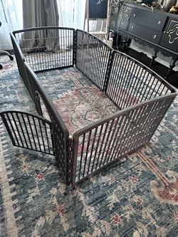 Large LARGE 70”x36” Gray Pet Playpen/Exercise Pen, 6-foldable panels for easy storage or transportation
