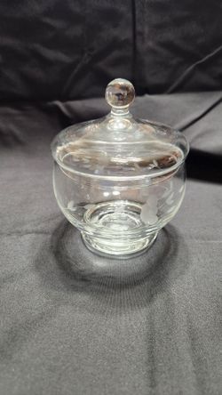 Princess House vintage clear crystal sugar bowl