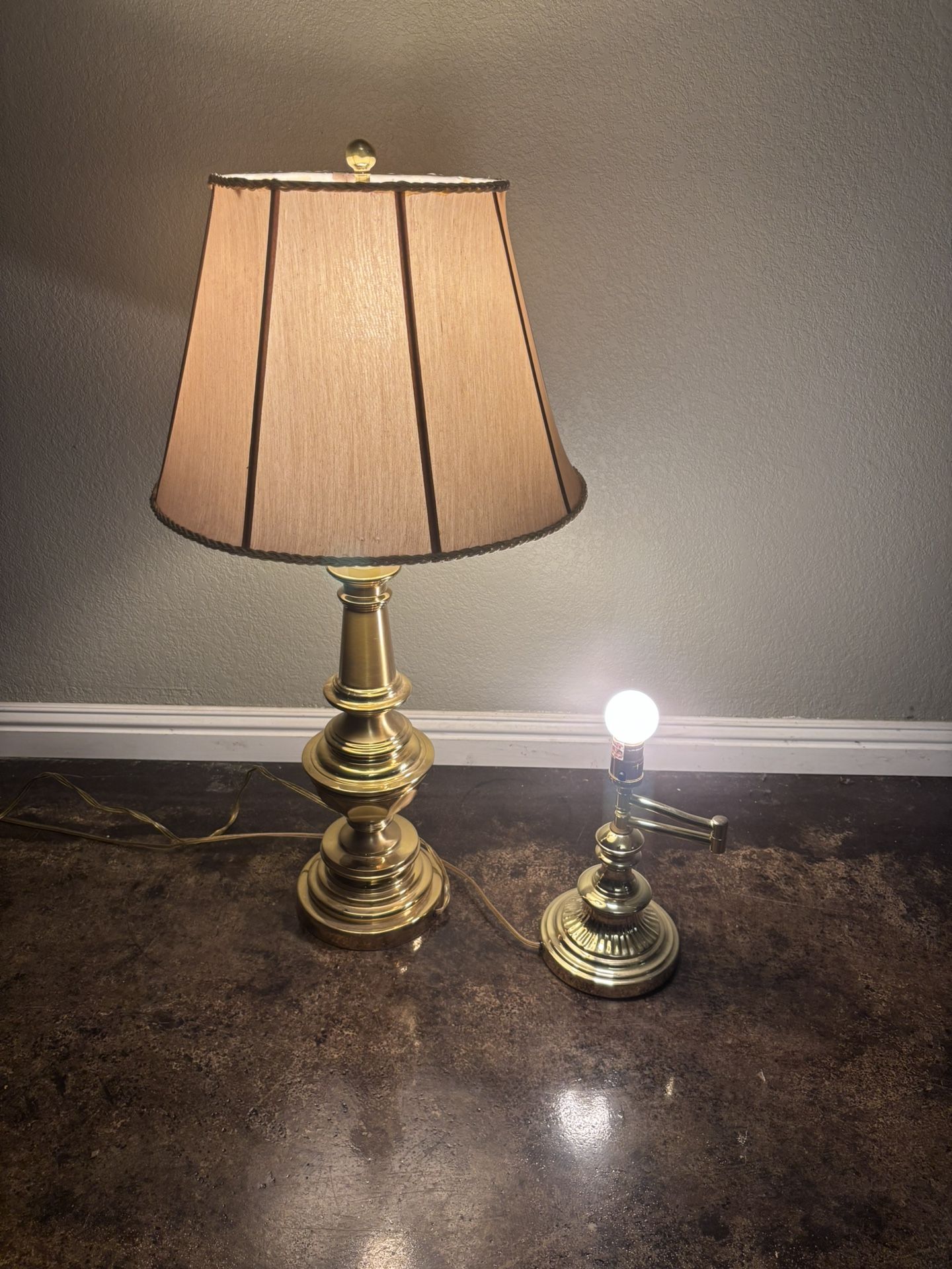 Brass Table Lamps Set