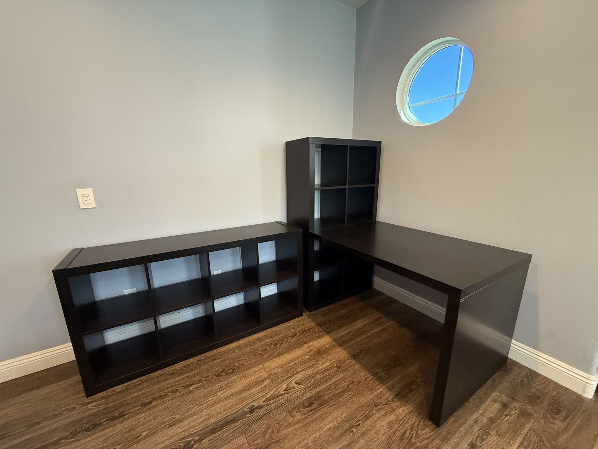 IKEA Desk / Cubed Shelf Unit 