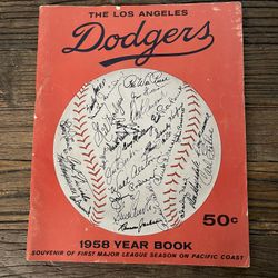 The Los Angeles Dodgers 1958 Year Book