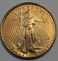 GOLD 1/10 oz .999 fine American Eagle coins