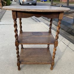 Small Spiral Leg End Side Table 