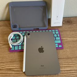  iPad Mini 6th Generation 64Gb pink Zagg Keyboard, Pen, Case, earphone  and Charger 