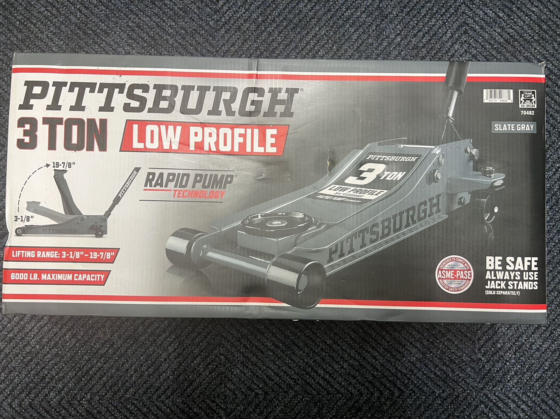 Pittsburgh 3 Ton Low Profile Car jack