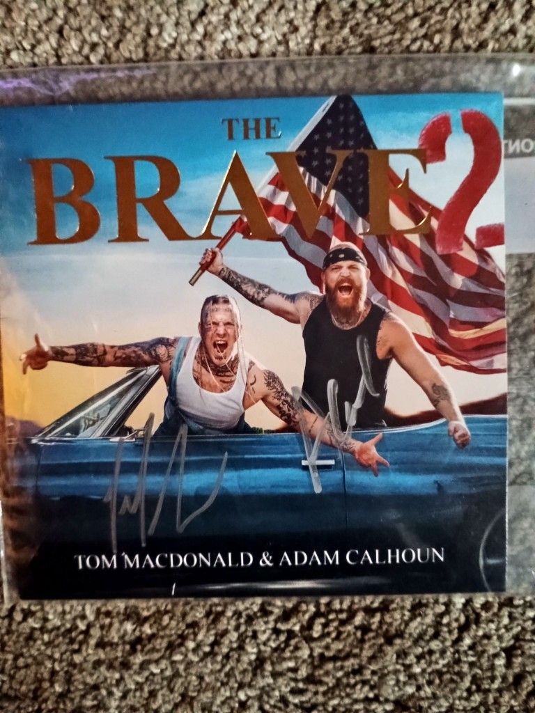 The Brave 2 GOLD Signed CD Tom MacDonald And Adam Calhoun