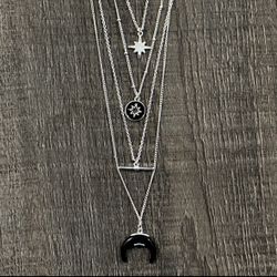 New 4 Chain, 4 Pendant Necklace