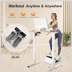 Stair Stepper Exercise, Weight Capacity 330 LBS, with LED Smart Display and Resistance Bands