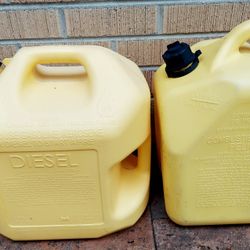 2 Five Gallon Diesel Fuel Cans