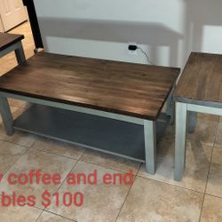 Like New Coffee Table And 2 End Tables 