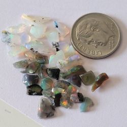 10pcs. Black Ethiopian Opal [10pcs.] White ETHIOPIAN FIRE OPAL BUNDLE 