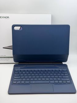 Dexnor Keyboard Case Galaxy Tab S10 FE+ 13.1” Touchpad Stand Backlit Blue