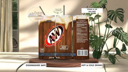A&W Rootbeer Label 20 Oz Stainless Steel Tumbler (READ DESCRIPTION)