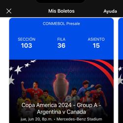 Argentina Canadá Ticket Atlanta 