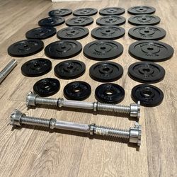 200 lbs Yes4All Cast Iron Adjustable Dumbbells With Connector To Convert In Small Bar