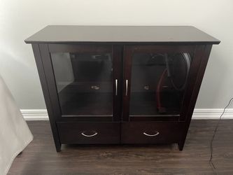 Wooden Entertainment Desk Stand Console 40”x 16” Across Top 34” Tall