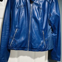 Blue Leatherette Jacket 