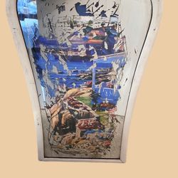 Antique Mirror With Picture Inside 