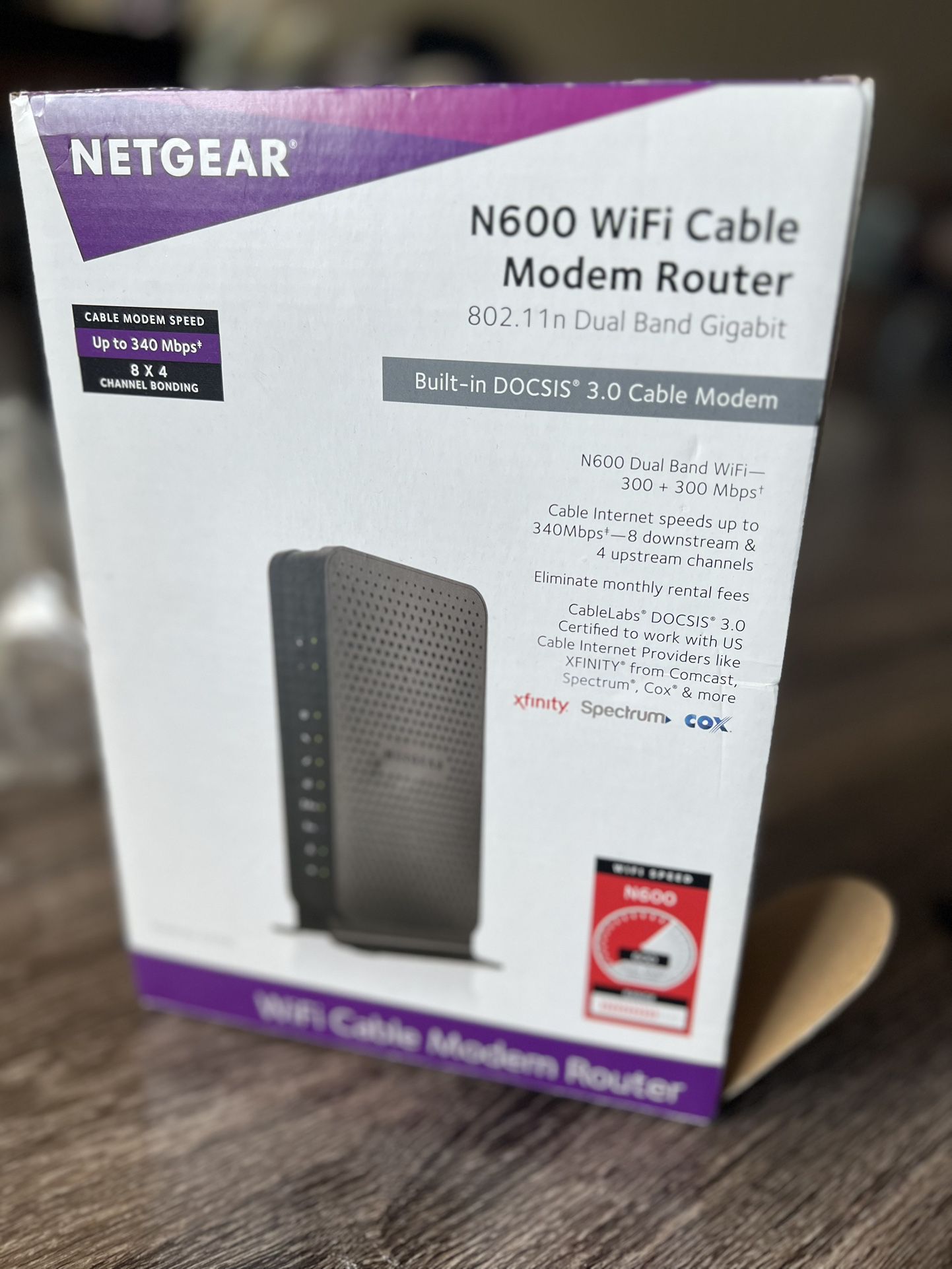 Netgear N600 Wifi Cable Modem Router