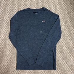 Hollister Dark Gray Casual Pullover Crewneck Sweater 