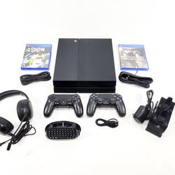 Sony PlayStation 4 PS4 Black 500GB Video Game Console w Controller & Game Tested