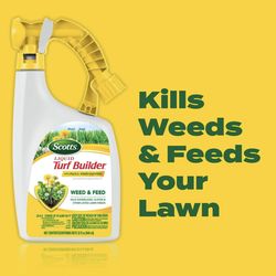 Scotts Turf Builder Plus2 Weed & Feed 32 oz - New - Kills 50+ Weeds, Feeds 6,000 sq ft