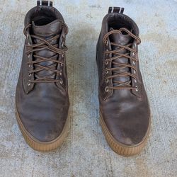 Chrome Industries Storm 415 Waterproof Work Boot Amber Leather/Gum Rubber Size 7.5 Men's