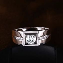 New fashion male  ring 925 Sterling silver Engagement & Wedding  Size 11