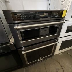 30” Kitchenaid Black Stainless Microwave Oven Combo 