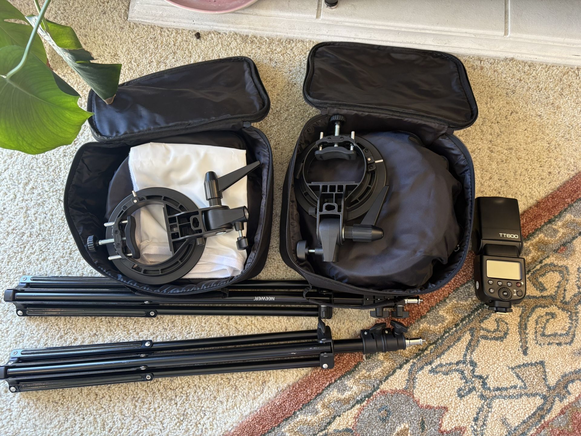 Godox Speedlite Flash And Softboxes With Stands