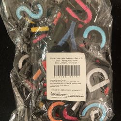 Embroidered Alphabet Letters And 3-Glitter Tubes