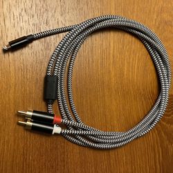 Braided RCA to Lightning Cable