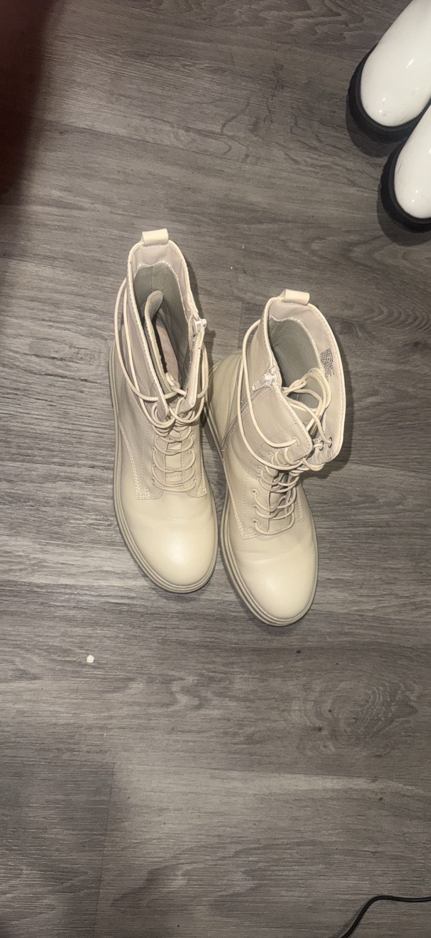 Cream Boots