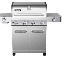 Monument Stainless Steel 4 Liquid Propane Gas Grill with 1 Side Burner (Model:24367) IXUT