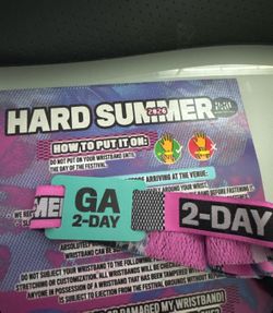 Sunday Hard Summer GA wristband for sale