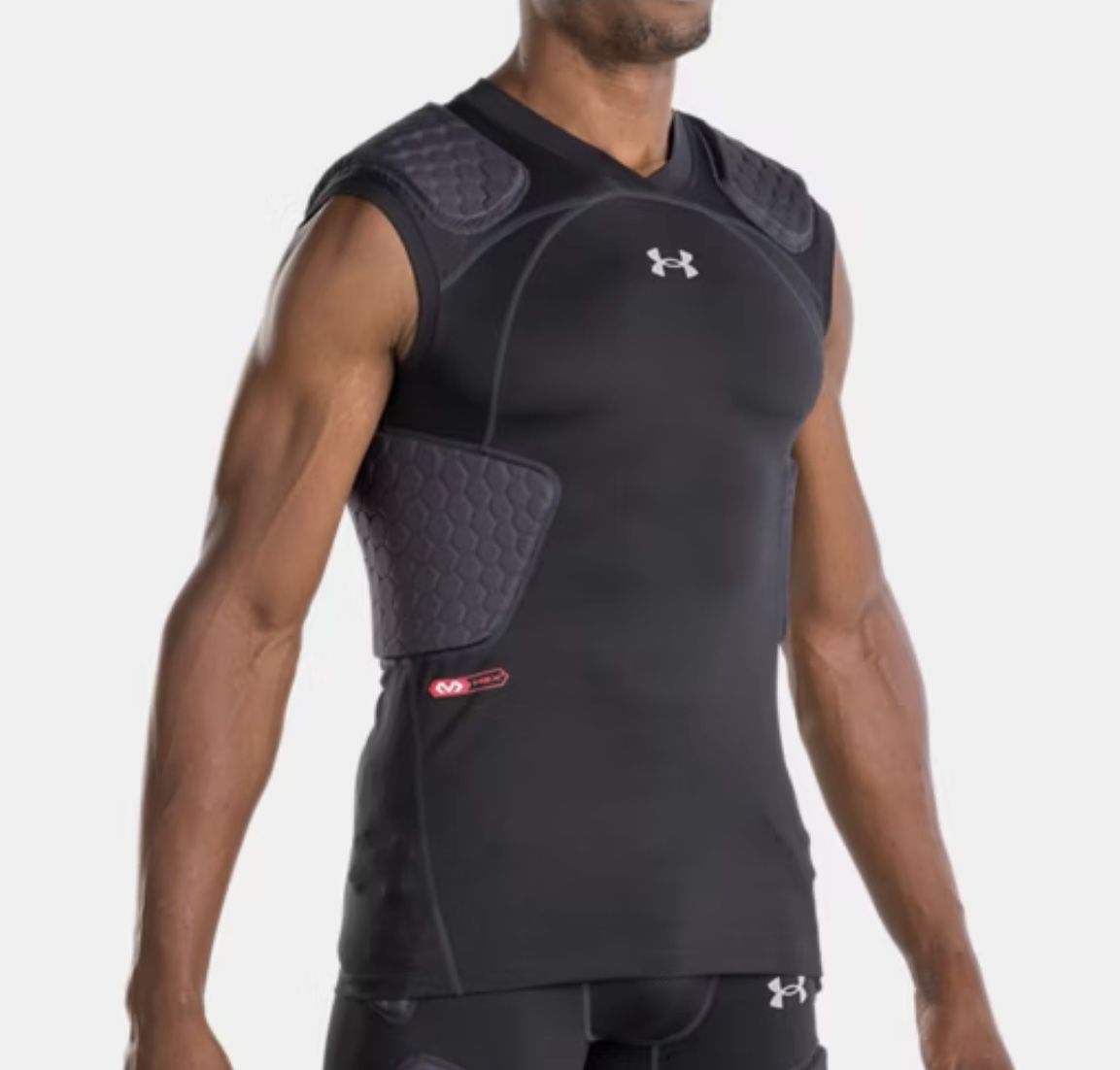 Mens Black Under Armour Football Gameday Armour Pro 5-Pad Compression Top XL
