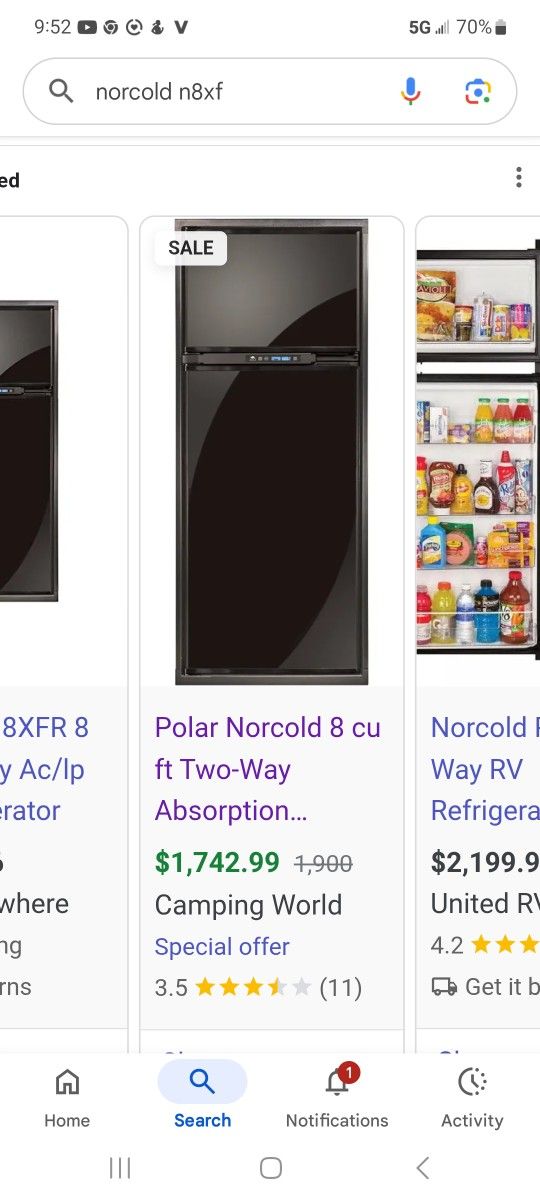 R v refrigerator norcold