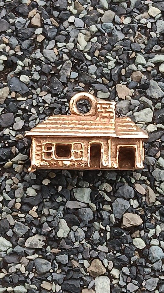 24KT Solid GOLD HOUSE Pendant