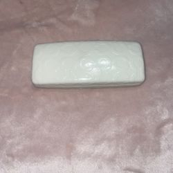White Embossed Coach Sunglasses Case