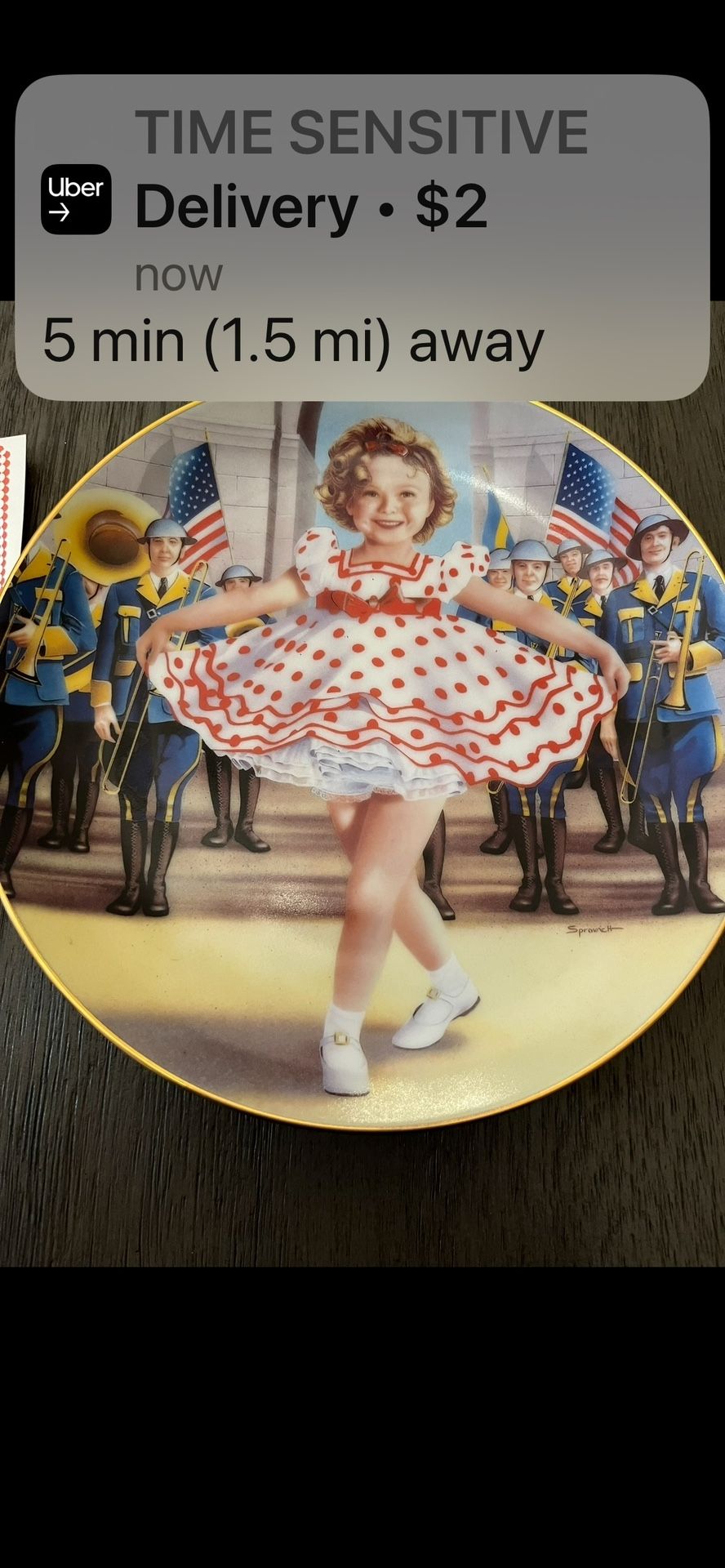 Shirley Temple Plate 