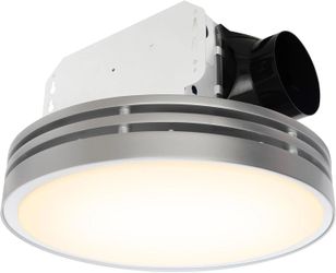 Akicon Bathroom Exhaust Fan with Light, 110CFM 2.0 Sones Washroom Fan for Ceili