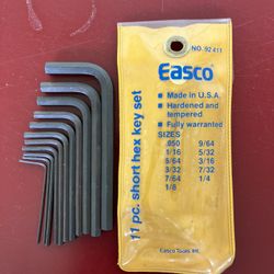 Easco 11 pc. Short Hex Key Set (new)
