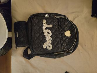 Betsey Johnson Backpack And Matching Wallet