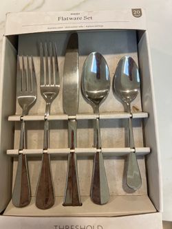 Threshold Sussex 20-Piece Stainless Steel Flatware Set