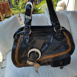 Authentic Large Black Christian Dior Saddle hand bag