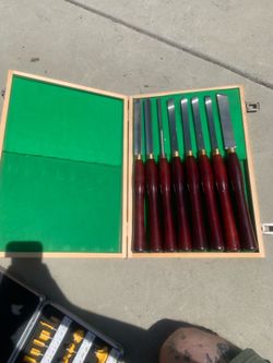 Wood turning chisel set